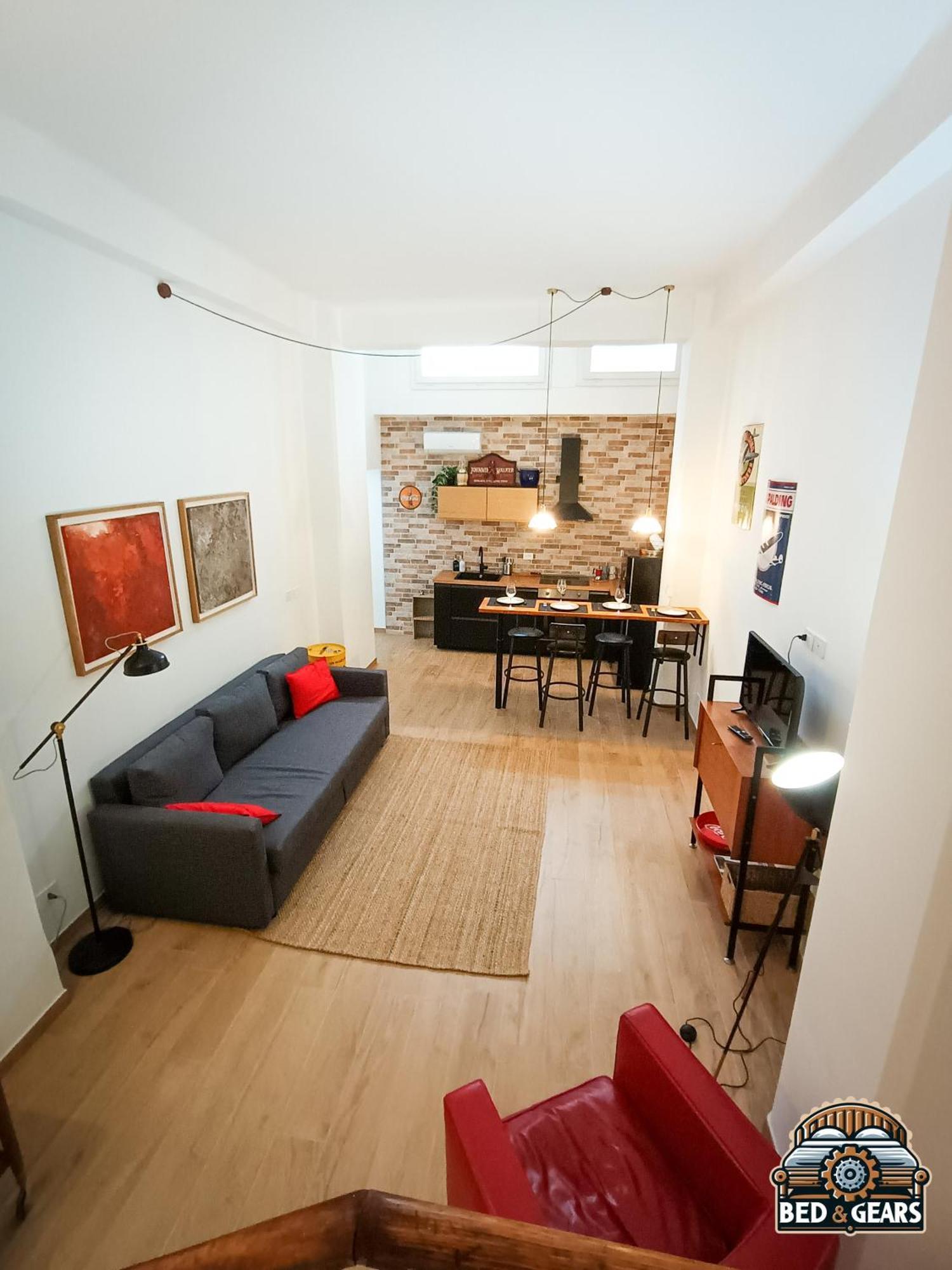 Appartement Bed And Gears - Industrial Design Loft